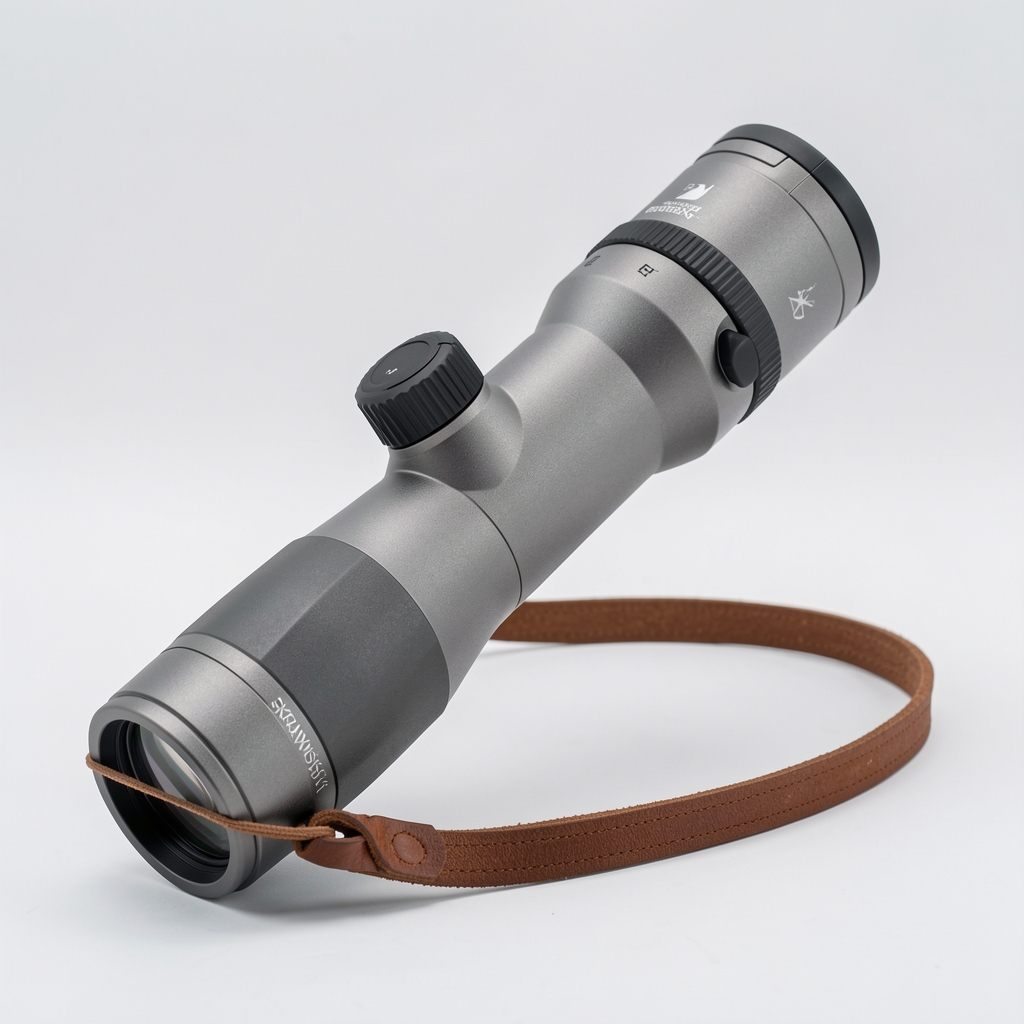 Swarovski EL 8.5x42 premium dürbün, gri alüminyum gövde ve deri kayış