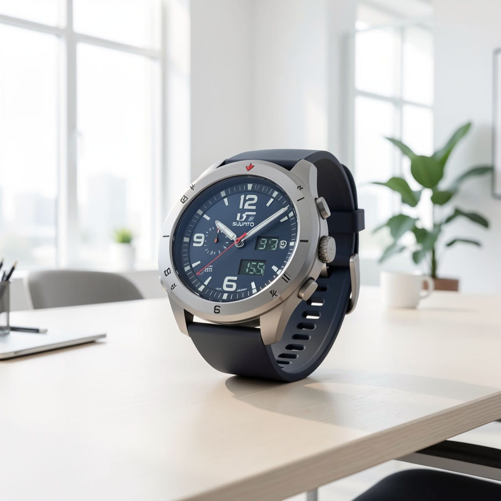 Suunto 9 Peak Pro outdoor saati, sapphire cam yüzey ve spor kayış detayı